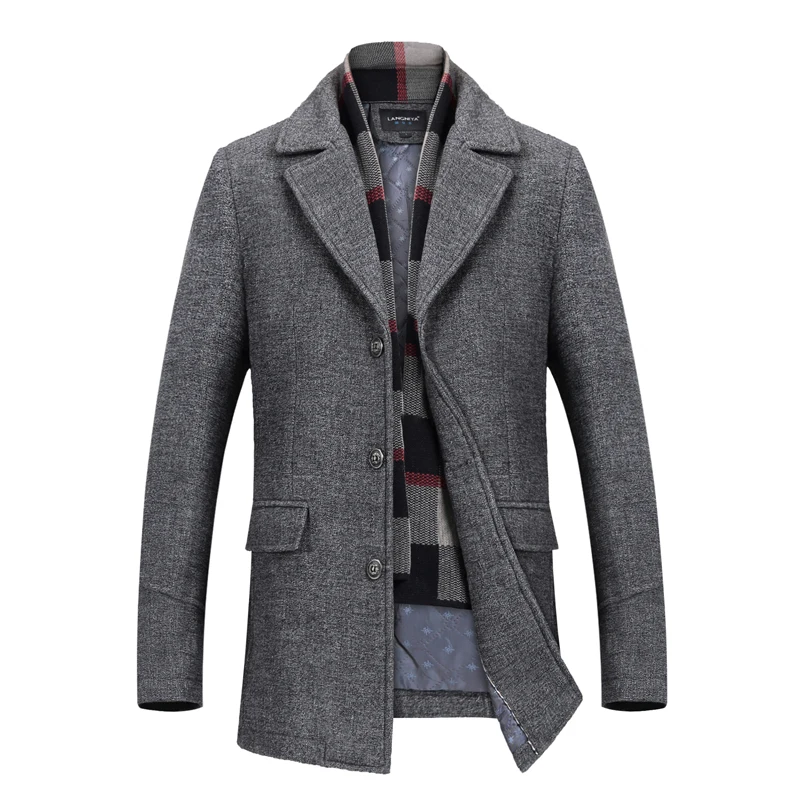 

Pop Wool Coat Men Overcoats Topcoat Mens Single Breasted Coats Jackets Male Winter High Quality Wool Casual Trench Coat Man