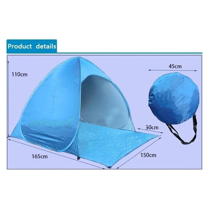 Automatic Instant Pop Up Tent Potable Beach Tent Lightweight Outdoor UV Protection Camping Fishing Tent Sun Shelter