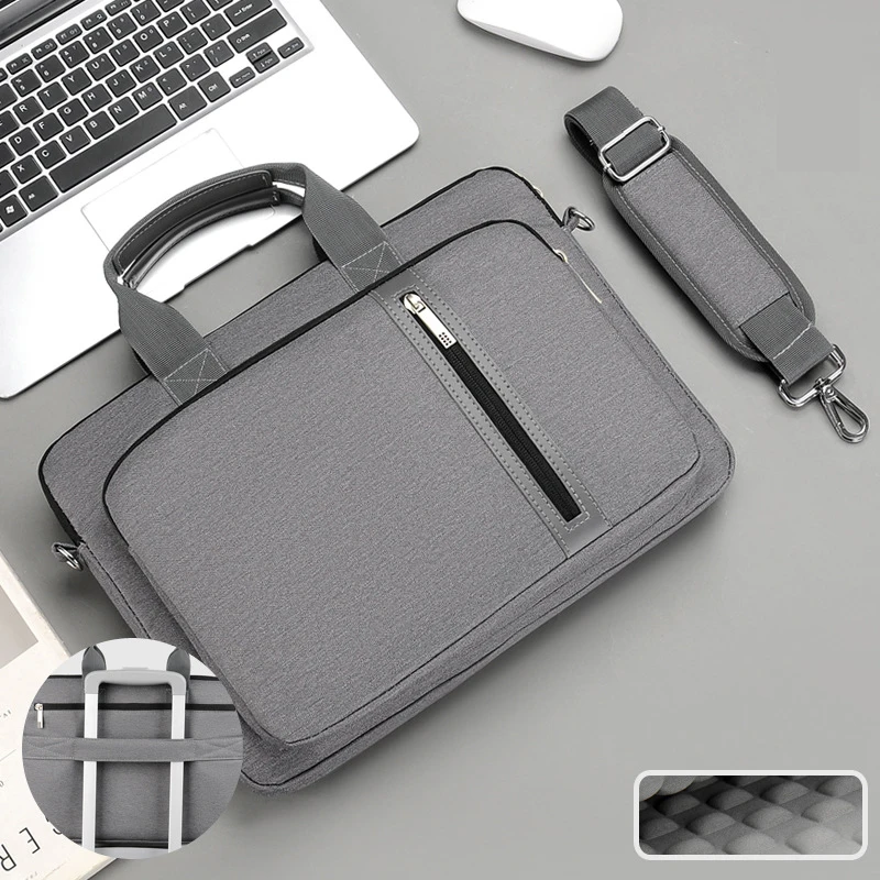 Laptop Bag For Macbook Air Pro 13 16 Redmi Lenovo 13.3 14 15.6 17.3 Inch Case Portable Shockproof Shoulder Bag Handbag Briefcase