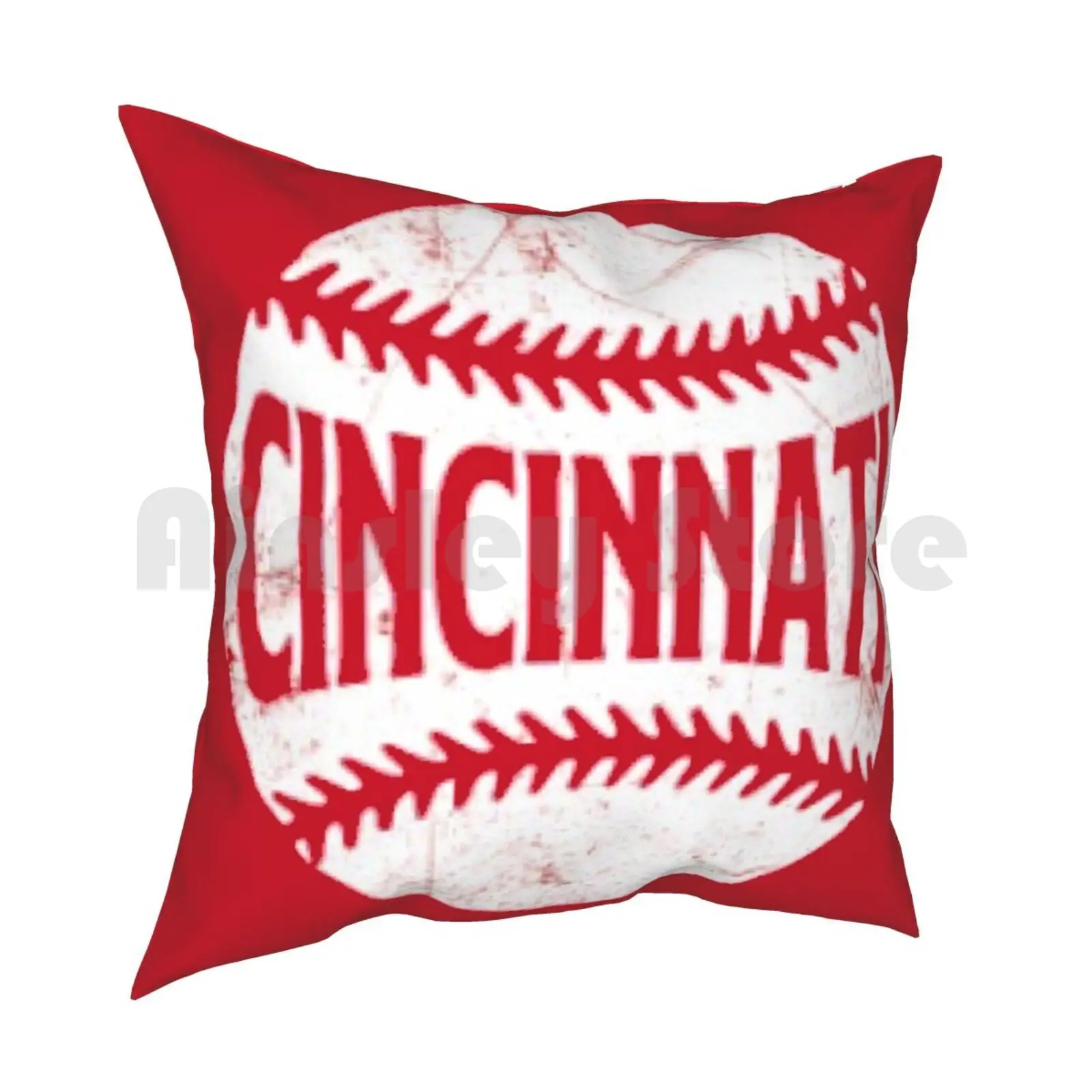 - Red Pillow Case Printed Home Soft Throw Pillow Baseball Baseball Design Baseball Team Sport Sports Joey Votto Reds