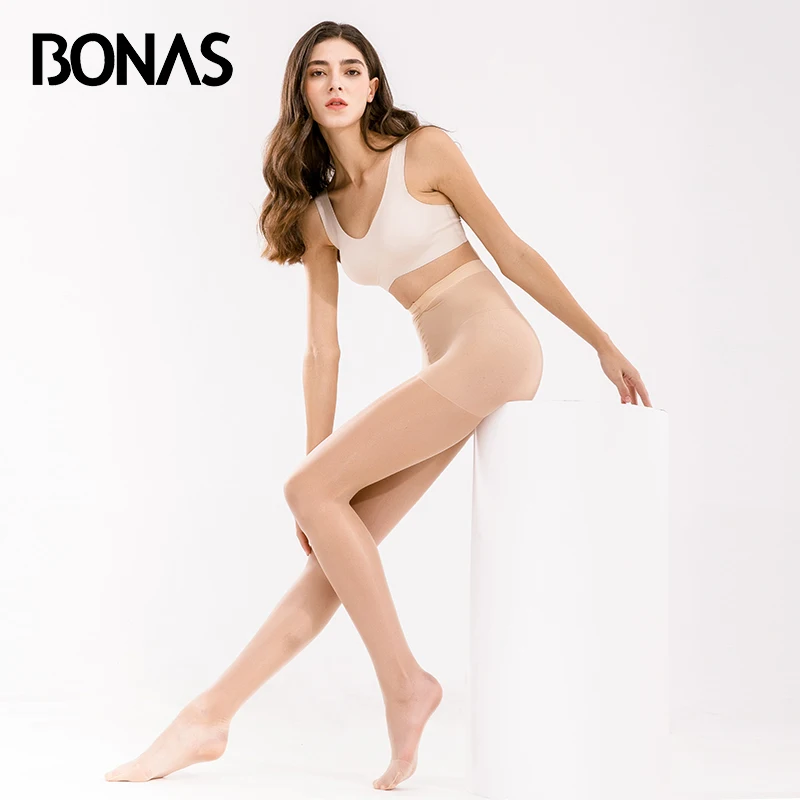 BONAS 40D Tear-resistant Unbreakable Tights Women Pantyhose Sexy High Elasticity Nylon Stockings Female Pantyhose Dropshipper