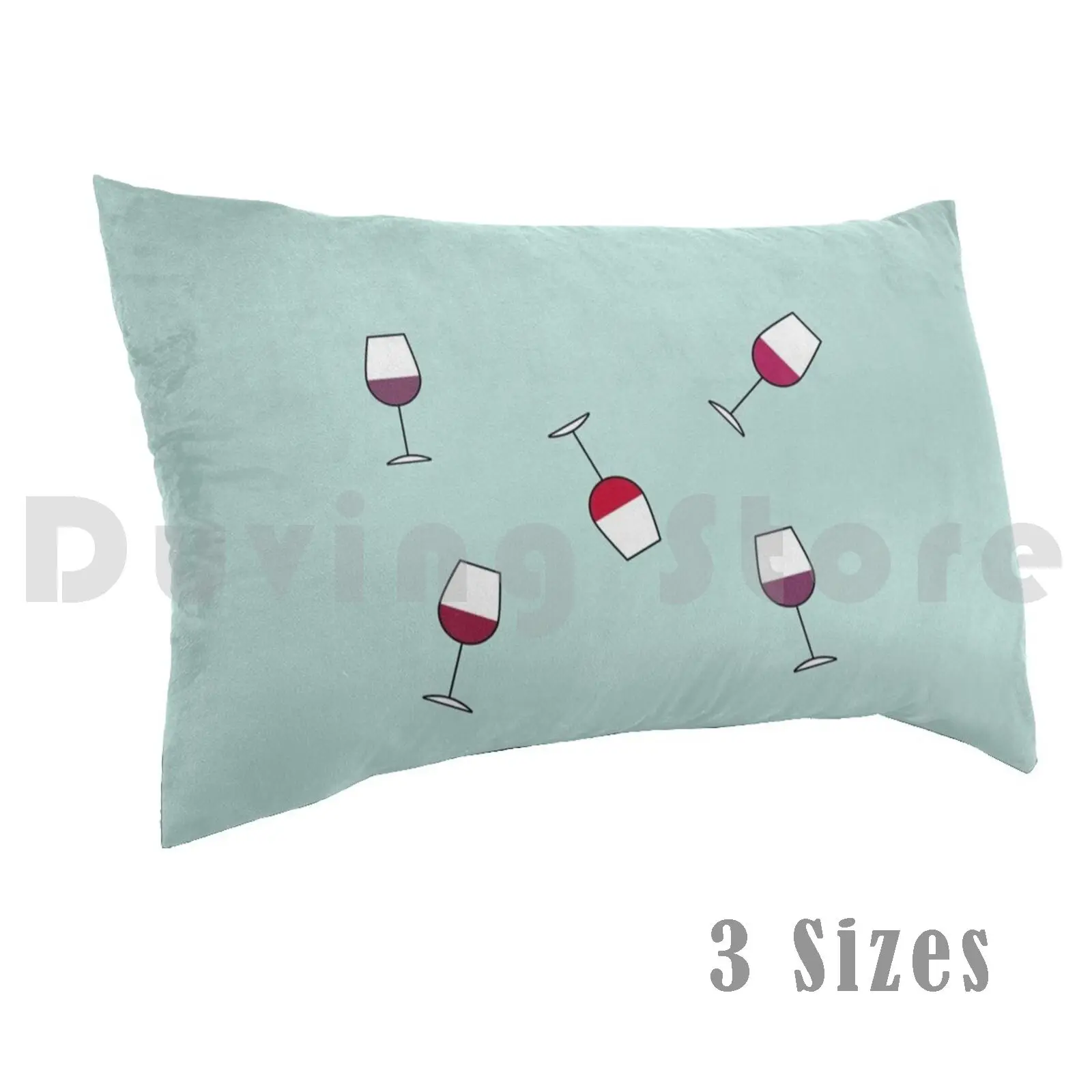 Wine Glass Pillow Case Printed 50x75 Wine Glass Wine Wine O Wino Rona Social Distancing Quarantine Essential