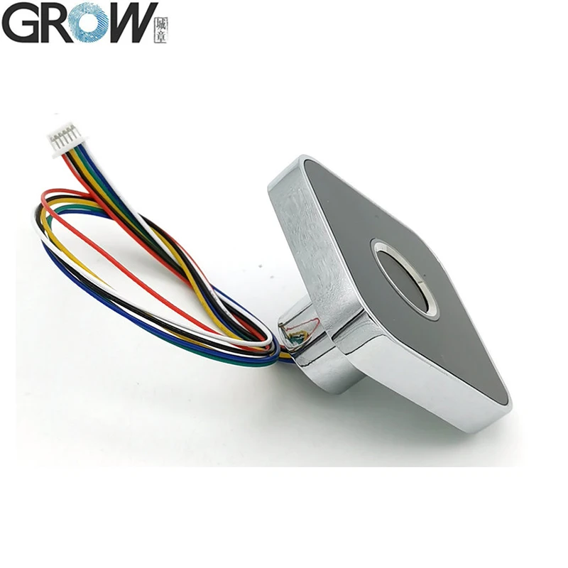 GROW R502-AW Zinc Alloy Round Ring LED Control DC3.3V Capacitive Fingerprint Module Sensor Scanner