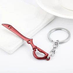 Anime KILL LA KILL Knife Pendant Keychain Men Women Weapon Chaveiro Key Rings Metal Key Holder