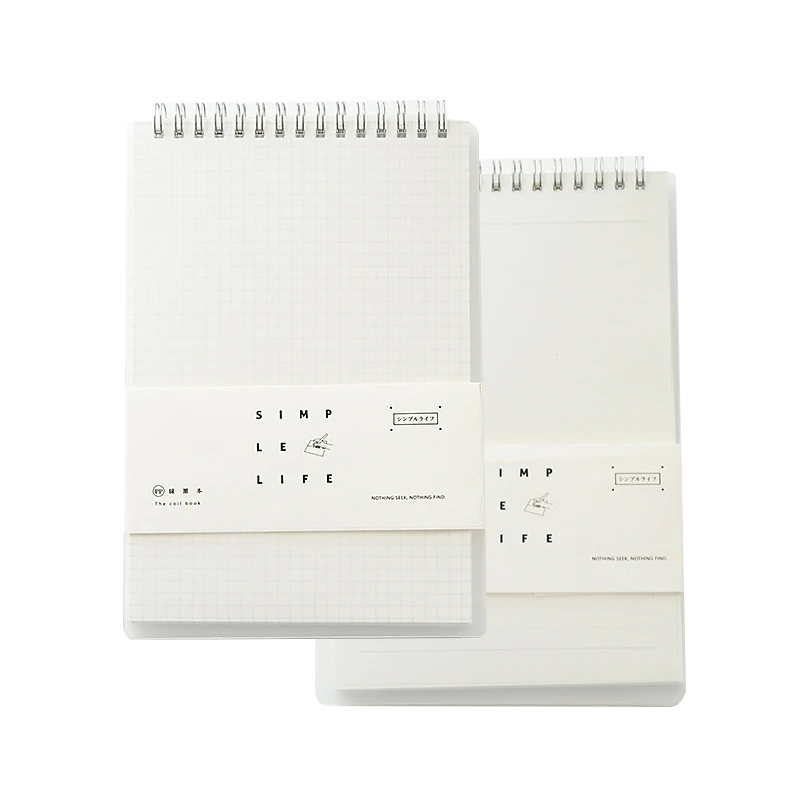 3PCS Yoofun Upturned Notebook Checker Coil Notebook A5 Thick Paper Notebook Grid Notebook