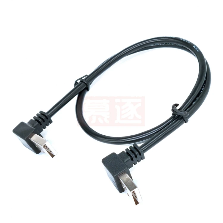 USB 2,0 stecker auf Stecker kabel 50cm USB A Stecker auf USB A Stecker 90 grad Links/Rechts/Up/Unten Winkel adapter Verlängerung