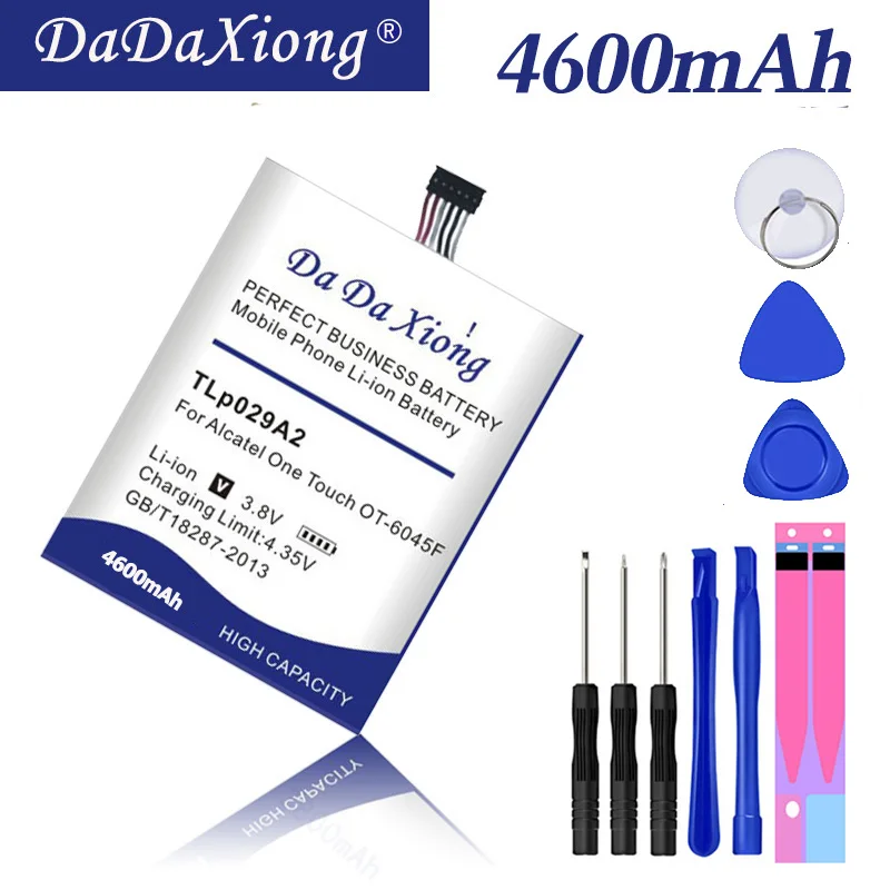 DaDaXiong  4600mAh TLp029A2 TLP029A2-S For Alcatel One Touch Idol 3 I806 Cell Phone Battery