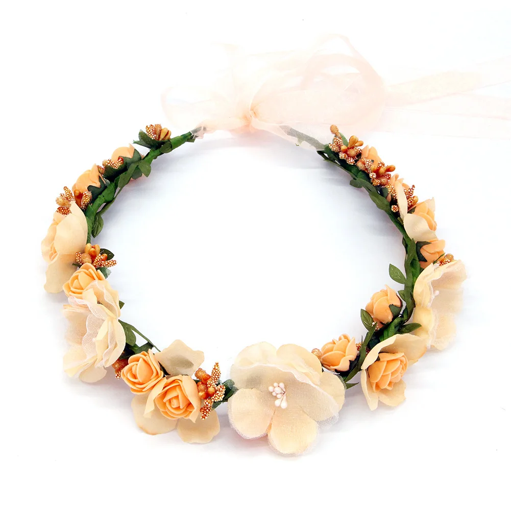 Sweet Ladies Headwear Women Floral Flowers Wedding Hair Accessories Hair Bands Lady Girls Headbands Bridal Headdress