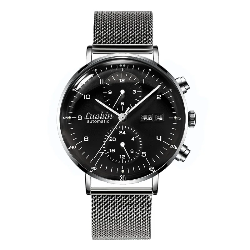 Luobin Automatic Watch Men\'s Mechanical Wristwatch Fashion Dress Watches Luxury 42mm Luminous Watches Relojes Para Hombre 2021