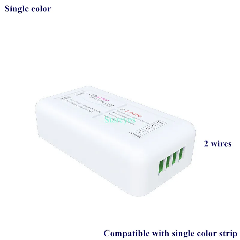 Mando a distancia RF de 2,4G con pantalla táctil, regulador de color único, receptor inalámbrico de tira RGBCCT, RGBW, CCT, RGB, 2,4G