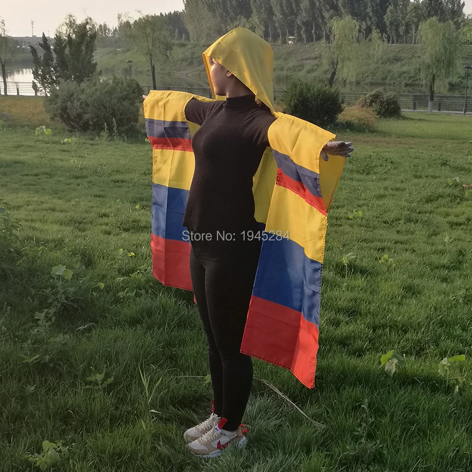 Colombia Flag Cape Body Flag Banner 3x5ft Polyester World Country Sports Fans Flag Cape