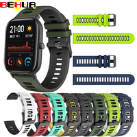 BEHUA Sport Watch Belt Band For Huami Amazfit GTR 42mm/47mm GTS 2 2e Stratos Pace 2S 3 Bip S Bracelet 22mm/20mm Watchband Strap