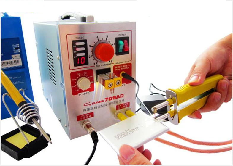 

SUNKKO 709AD with 71B Welding Pen Spot Welder 2.2KW High Power Battery Digital Display Mobile Soldering Spot Welder 220V / 110V