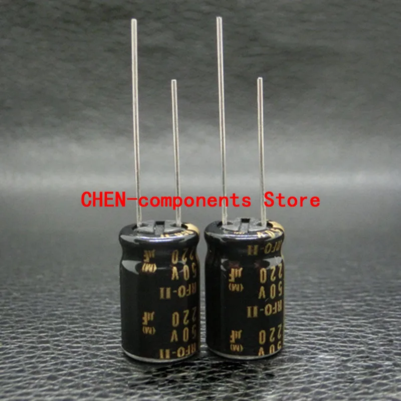 10PCS Original ELNA RFO-II 50V220UF P5MM 10X16MM Bald Head Edition audio electrolytic capacitors 220uF/50v 85 degrees 220UF 50V