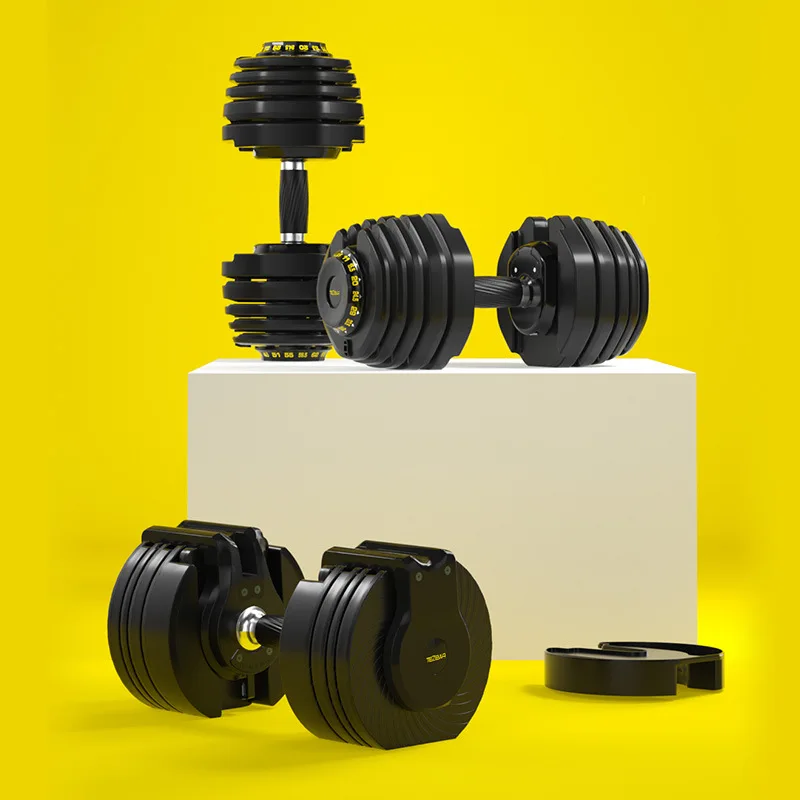 Adjustable Dumbbell Set, 65lbs, 43kg, Professional Gym Fitness Dumbbells, Adjusting Weight