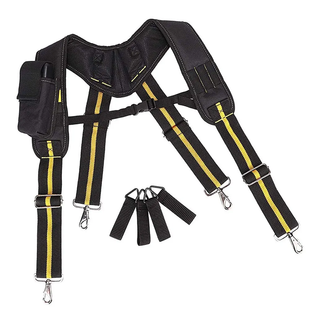 Tool Belt Suspenders Pouch Bag Nail Pocket Set  Adjustable Lumbar Support Multi Function Tools Bag for Carpenter Electrician