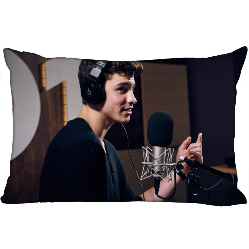 

Custom Shawn Mendes New Arrival Pillowcase 45x35cm(One Side) Rectangle Zipper Print Throw Wedding Decorative Pillowcase Cover