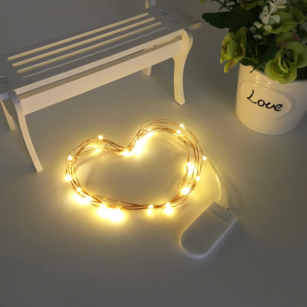 Luces Led Copper Wire Fairy Lights Battery Powered LED String Lights Party Wedding Indoor Christmas Decoration Garland Lights