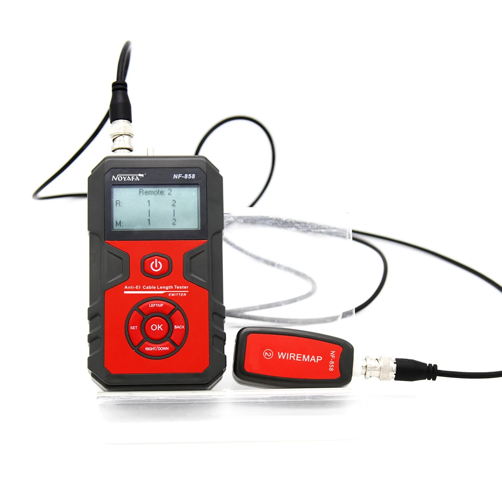 Imagem -03 - Noyafa Nf858c Testador de Cabo Portátil Fio Rastreador Rj11 Rj45 Bnc Linha Localizador para Medida Comprimento Cabo Localizador Testes Rede
