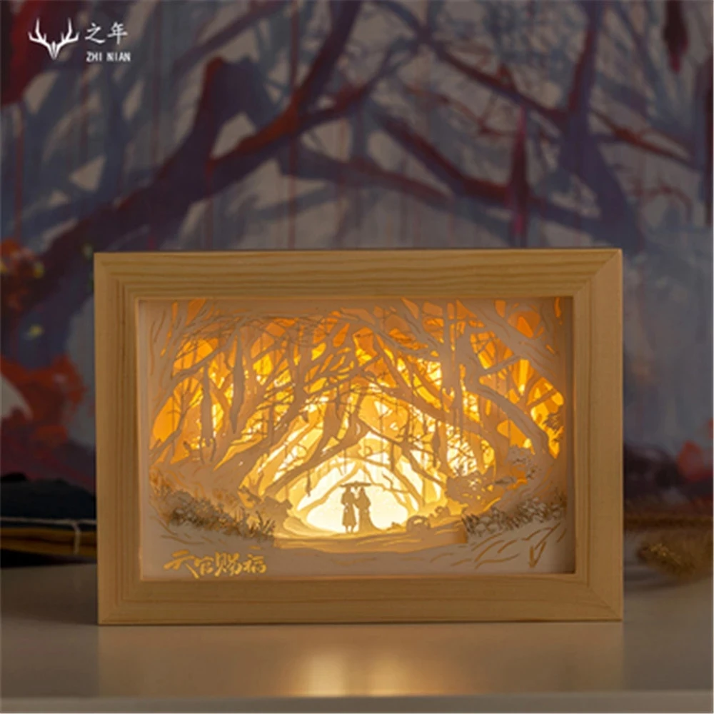 

Heaven Official’s Blessing Tian Guan Ci Fu Xie Lian Figure Cosplay LED Paper Carving Lamp Collection Decoration Gifts Friends