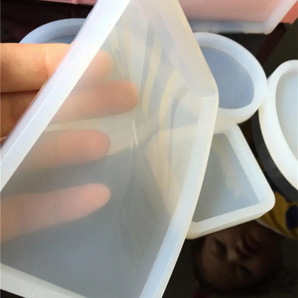 Decorazione domestica del mestiere del sottobicchiere della muffa della colata della resina quadrata rotonda rotonda del Silicone epossidico di DIY