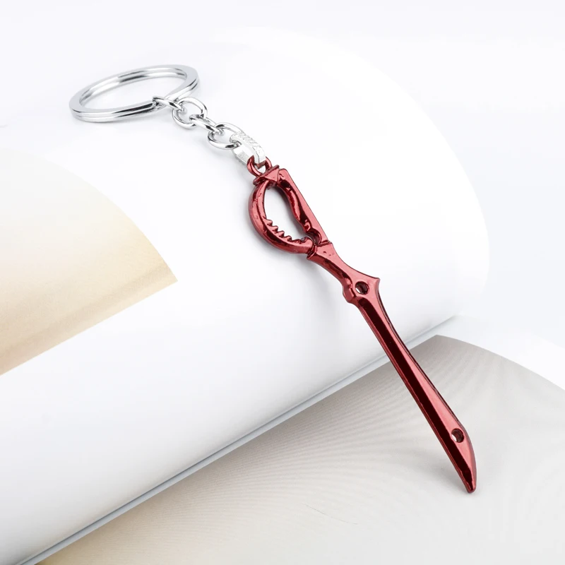 Anime KILL LA KILL Knife Pendant Keychain Men Women Weapon Chaveiro Key Rings Metal Key Holder