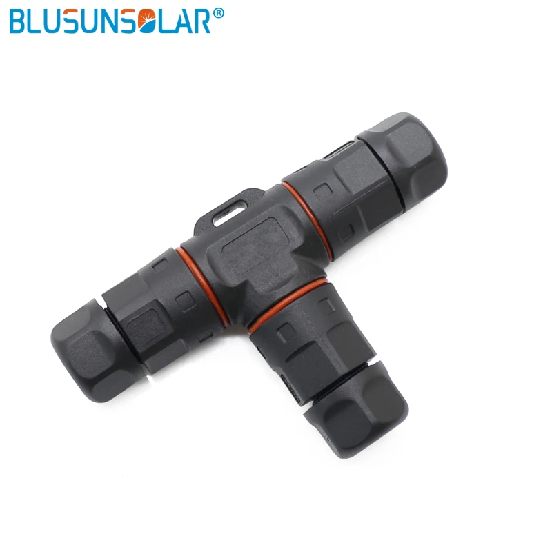 

5 pcs/ M20 T-shaped waterproof connector 2 pins or 3 Pins 250V 20A IP67 male and female electrical connector