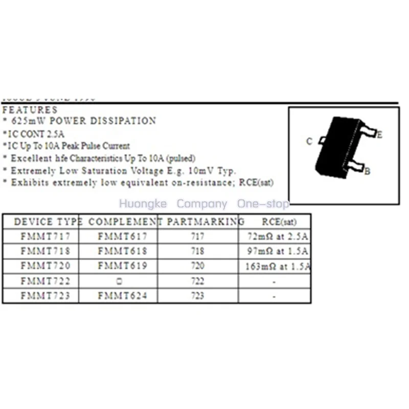 20PCS/LOT FMMT717TA FMMT717 Mark 717 FMMT718TA FMMT718 718 FMMT720TA FMMT720 720 FMMT722TA FMMT722 722 FMMT723TA FMMT723 sot232