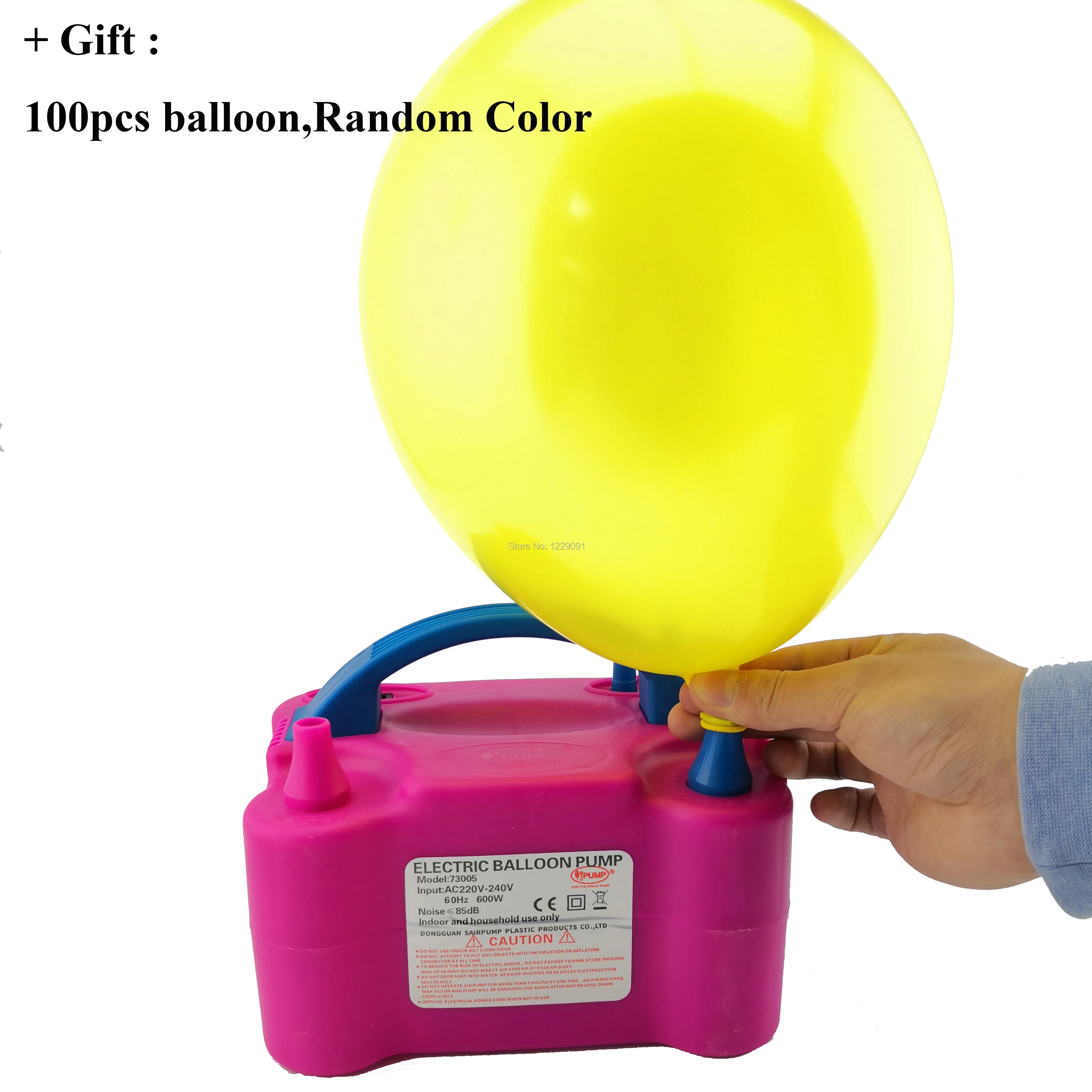 Portable mini balloon electric pump air inflator with US EU UK AU BR plug