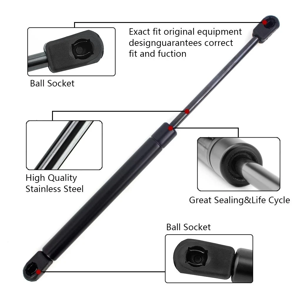 2 REAR TRUNK HATCH LIFT SUPPORTS SHOCKS FITS Jeep Compass 2007 08 09 10 2011 2012 2013 2014 2015 2016 Extended Length [in] 20.75