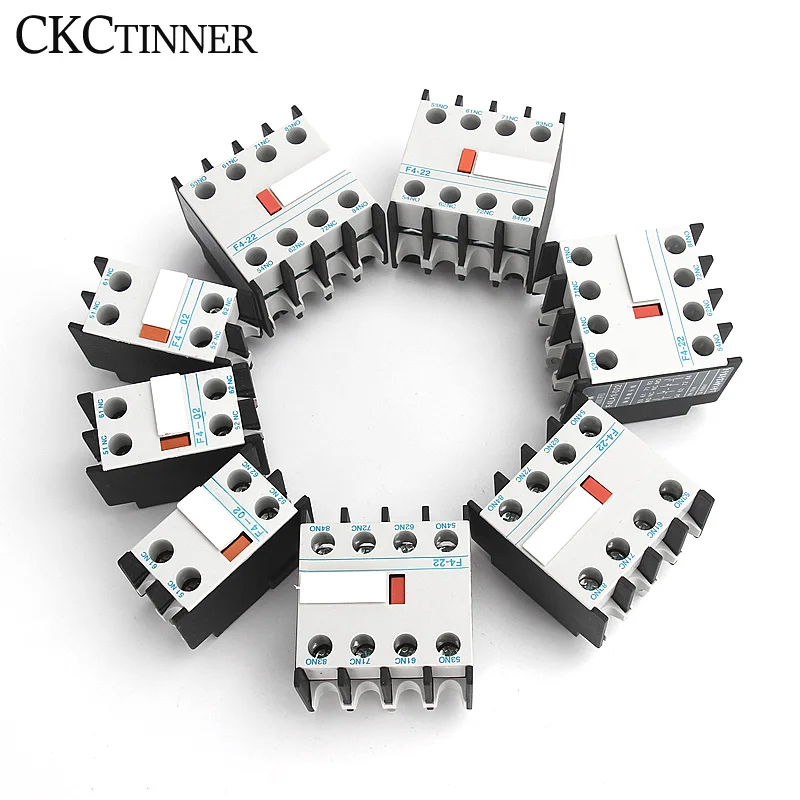 Auxiliary Contact for CJX2 LC1-D AC Contactor LA1-DN22 LA1-DN11 F4-02 F4-11  F4-22 F4-11 F4-31 Contactor block 4 Poles 2NO+2NC