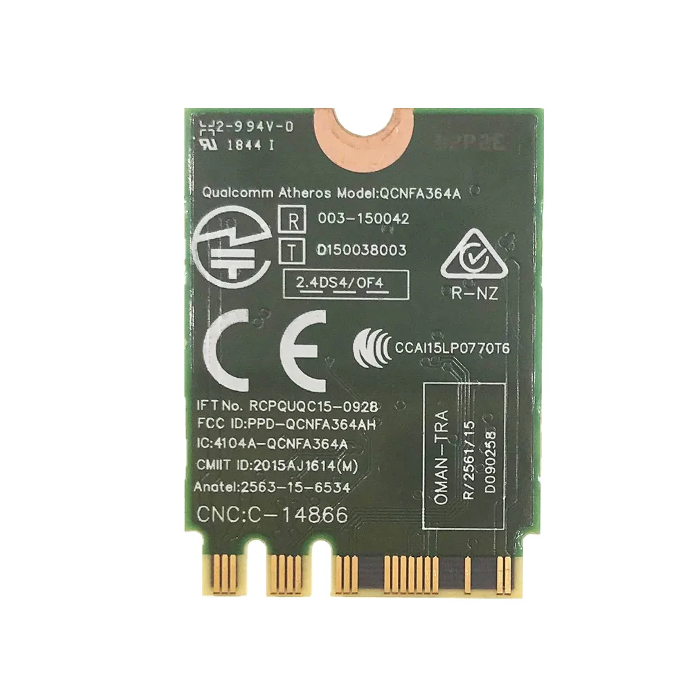 For Killer Wireless-AC 1535 Atheros QCNFA364A NGFF Dual Band 802.11ac M.2 Wireless Card + Bluetooth-compatible 4.1