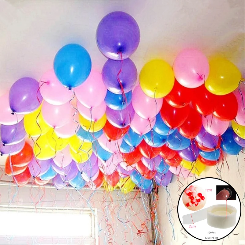 100/200/300 Points Balloon Attachment Glue Dot Ballon Wall Ceiling Adhesive Stickers Birthday Party Wedding Balloons decoration