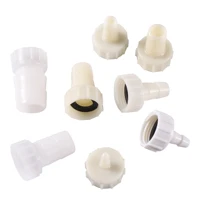 Adaptador de conector recto con púas, rosca hembra de 1/2 ""a 4/6/8/10/12/14/16/20mm, accesorios de tubería de drenaje, juntas de acuario para pecera, 1 ud.