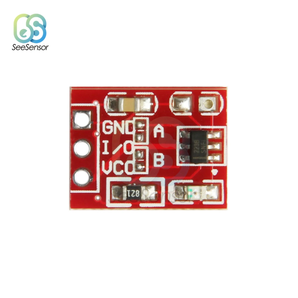 5Pcs TTP223 Touch Key Switch Module Single Channel Touching Button Self-Locking/No-Locking Capacitive Switches