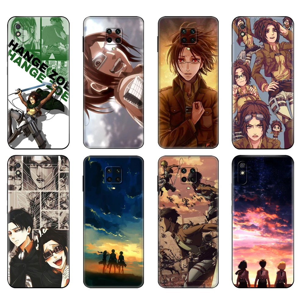 Black tpu Case For Xiaomi Redmi 7A 8 8A 9 9A 9C Case Redmi Note 8T 8 Pro T Note 9 9S 9 Pro Case attack on titan hanji