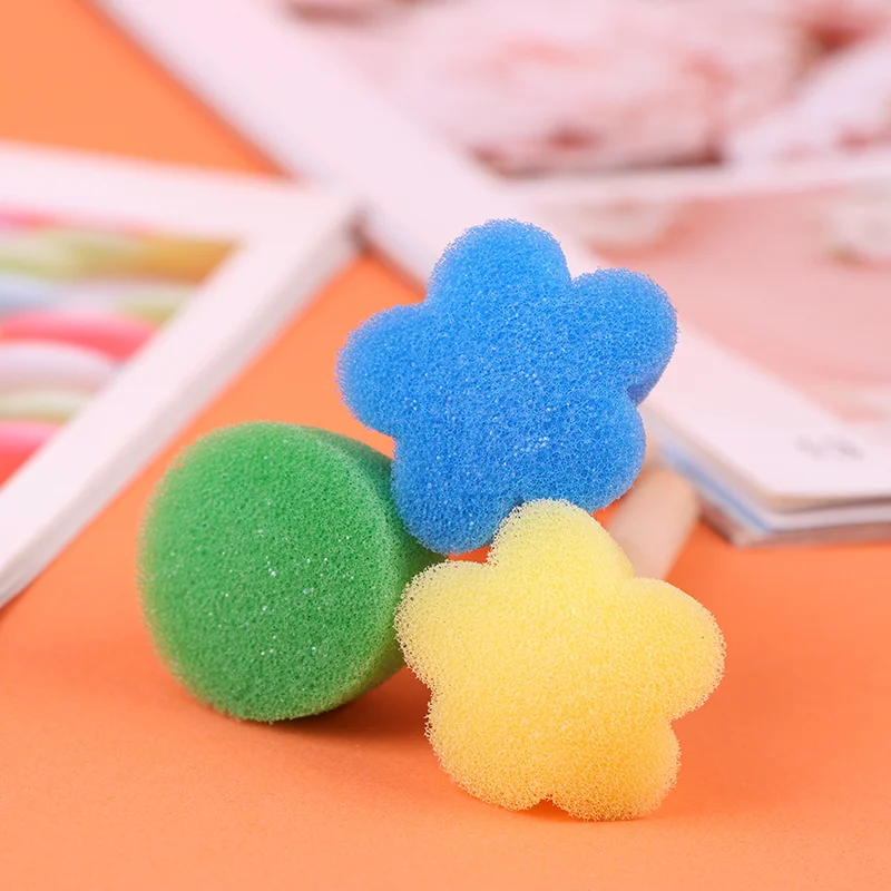 5pcs Kids Toddler Sponge Stamp Brush Kits Flower Drawing Toys For Children Paint Toys Painting Educational Toys