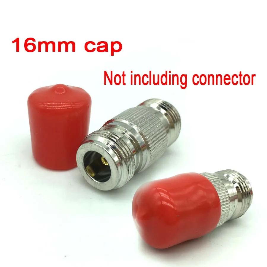 30PCS Diameter 16mm Plastic Covers Dust Cap Protective Case Red for N Female Connector