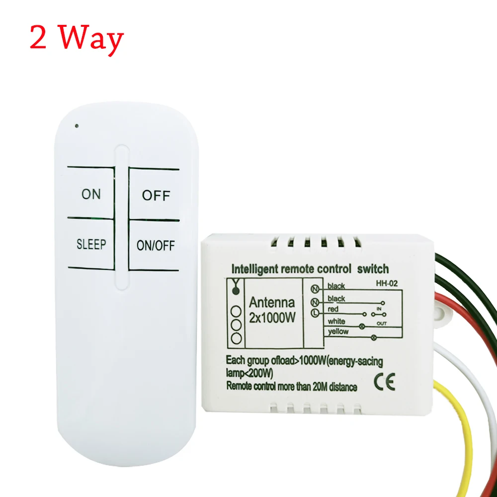 220V Wireless Intelligent Digital Remote Control Switch Smart Manual Numeral Four-woy Dudi Control Switch For LED Ceiling Lamps