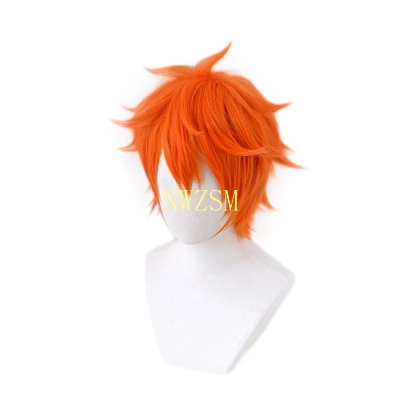 Haikyuu! Karasuno Syouyou Hinata Shoyo Oranje Pruik Cosplay Kostuum Hittebestendige Synthetische Haar Haikiyu Mannen Vrouwen Korte Pruiken