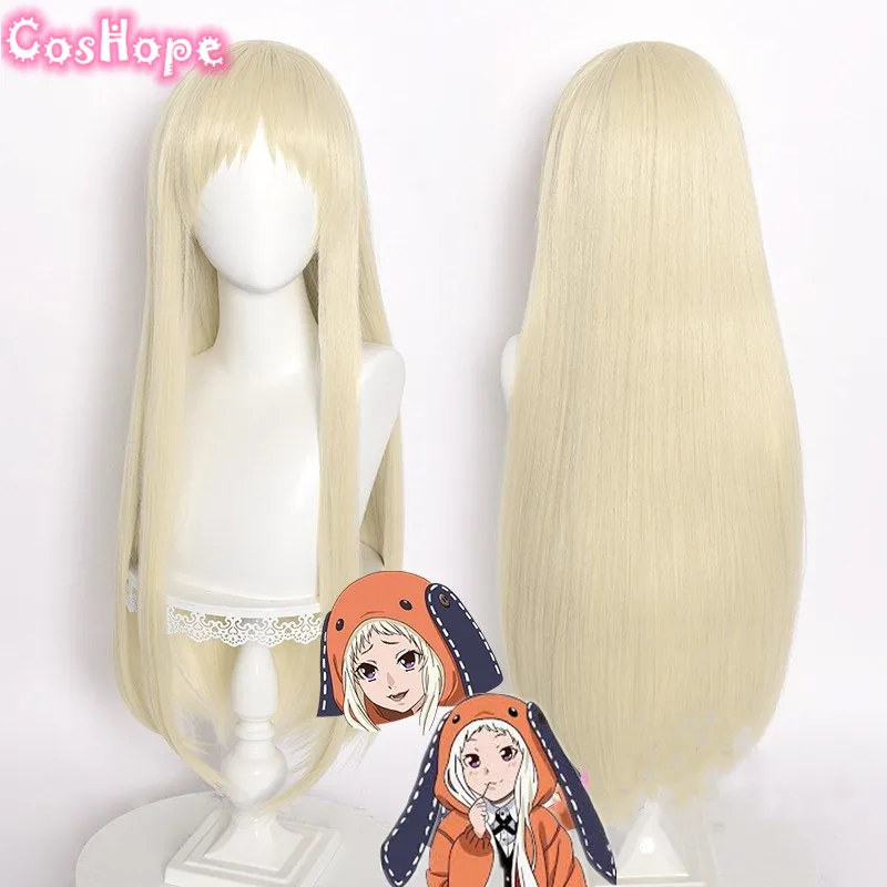 Yomozuki Runa Cosplay Wig 80cm Long Straight Light Blond Wig Cosplay Anime Cosplay Wigs Heat Resistant Synthetic Wigs