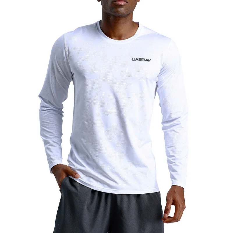 Gli Uomini di Fresco E Asciutto Sportive Baselayer Compressione a Manica Lunga Sport T-Camicette Magliette E Camicette Quick Dry Traspirante Allenamento Corsa E Jogging Camicette