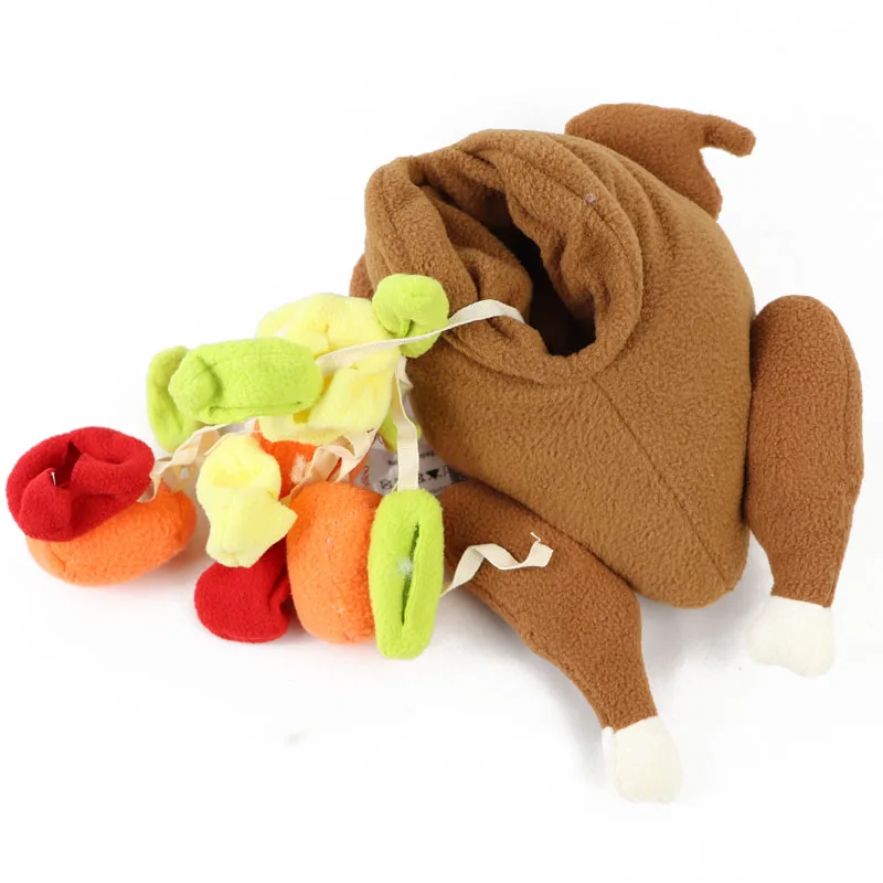 Plush Pet Dog Snuffle Toy Pet Interactive Puzzle Feeder Food Training Iq Dog Chew Squeaky Toys Cute Animal Activity Treat Game