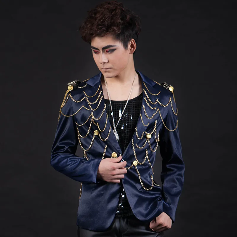 Blazers Jackets Men Suits Wedding Costume Nightclub Singer Host Dance Clothes New Tops Small Suits Costumes Stage Clothes