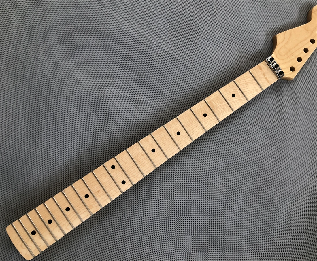 Reverse head guitar Neck 22 frets 25.5inch Maple Fingerboard Dot Inlay Locking Nut Gloss