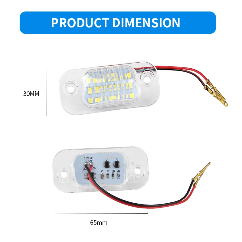 2Pcs LED License Number Plate Light For VW Golf Golf MK3 Polo III Estate Classic Polo Variant For Seat Coidoba 6K Cordoba Vario