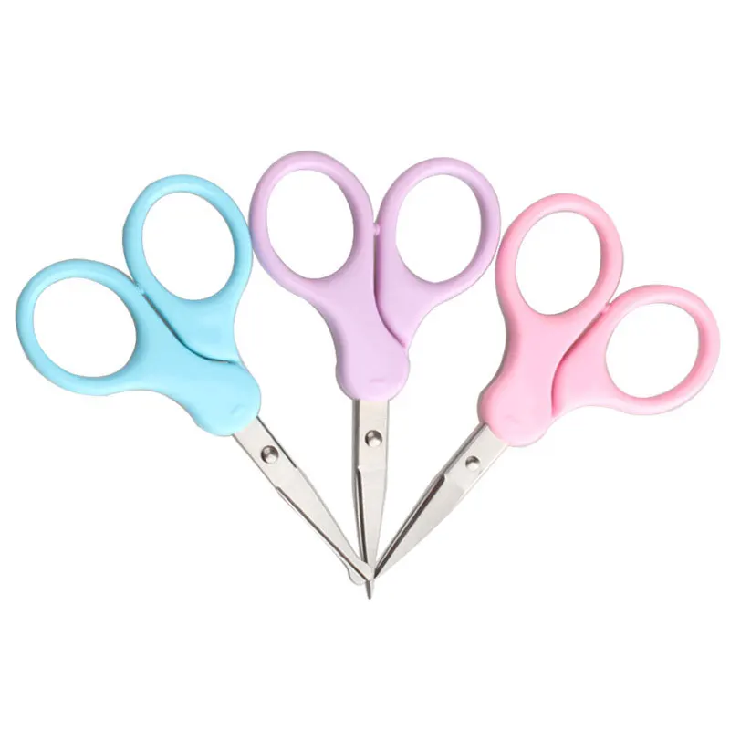 Stainless Steel Eyebrow Scissor Manicure Nail Cuticle Trimmer Nose Hair Remover Sharp Tip Curve Beauty Makeup Tool