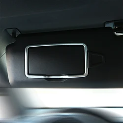 Car Styling Center Console Cosmetic Mirror Frame Decoration Sticker Trim For Mercedes Benz ML CLA GLE GLC A B C E Class