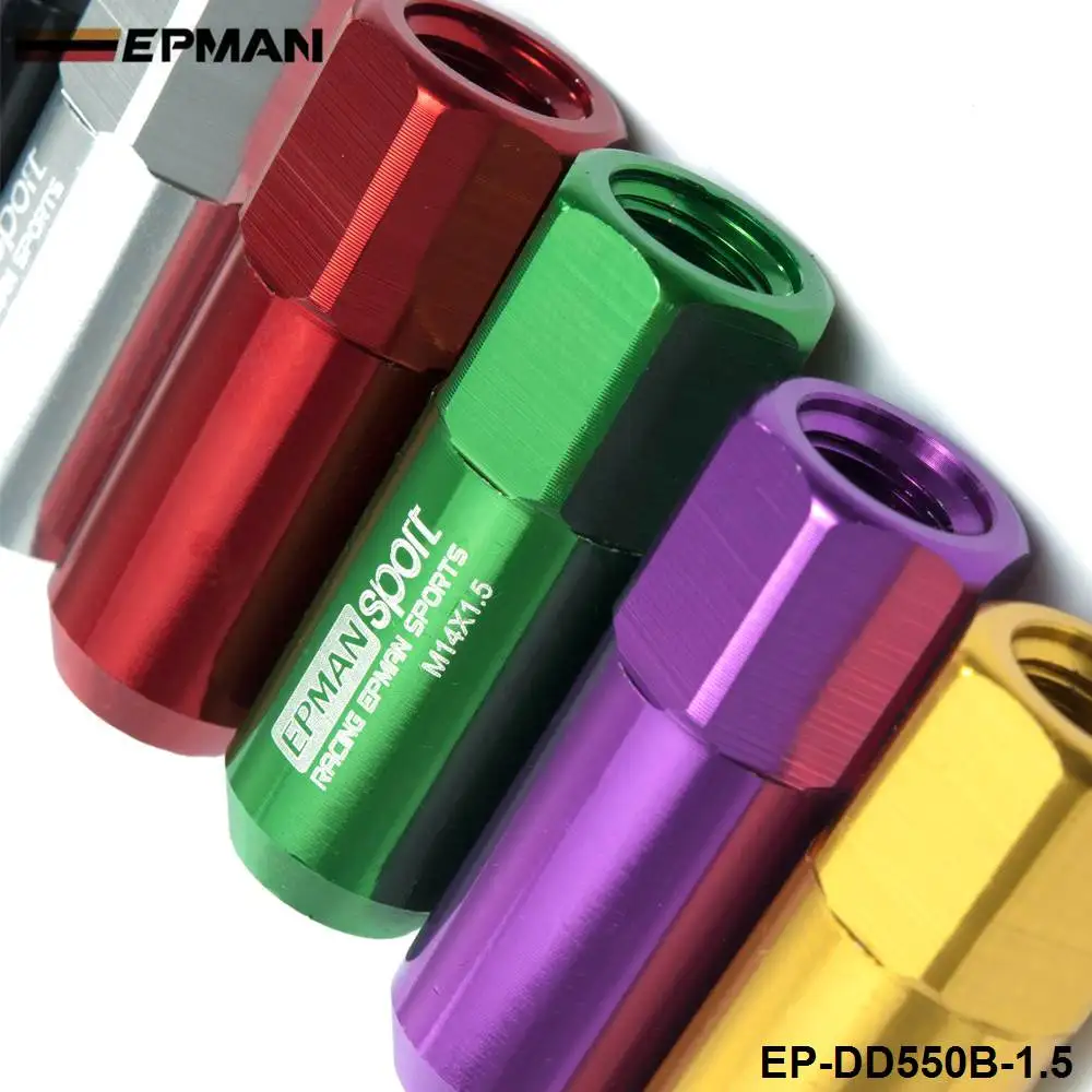 20pc M14X1.5 60MM Extende Forged Aluminum Tuner Racing Lug Nut For Wheels Rims EP-DD550B15