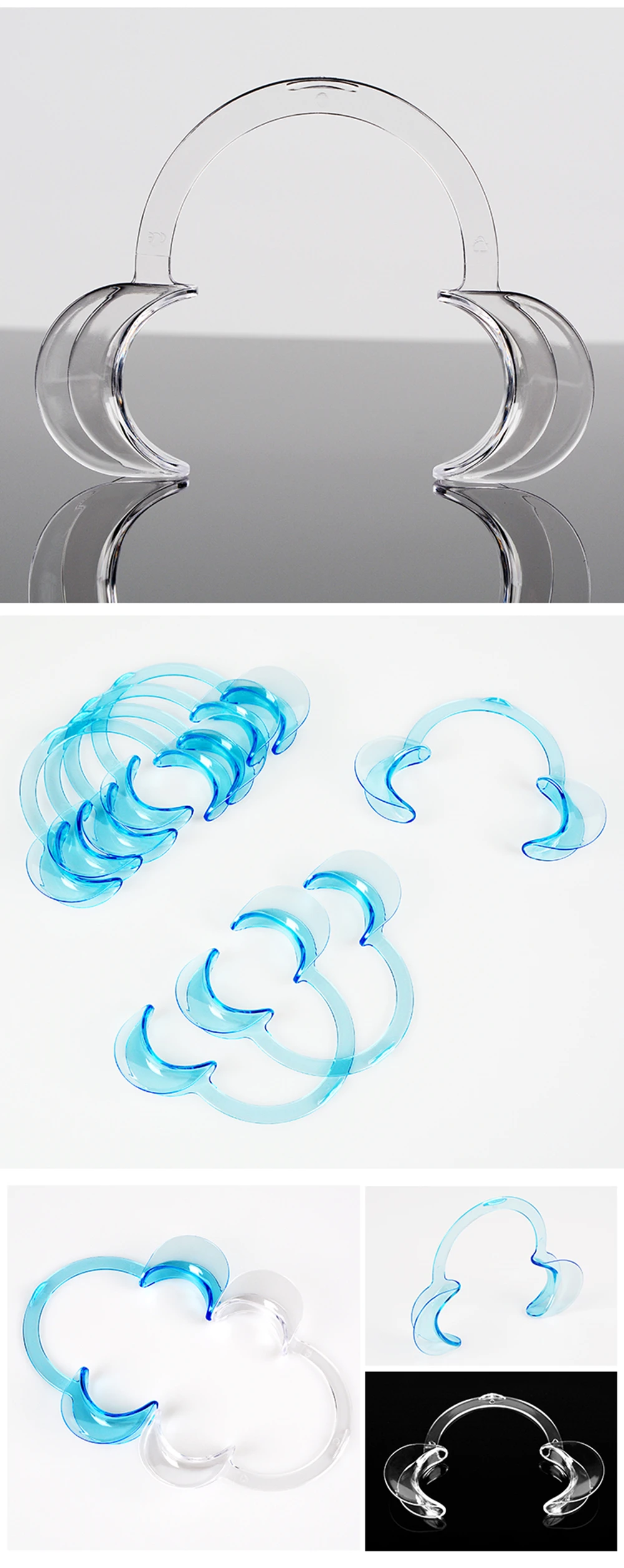 JNSUR 20 stücke Dental Mund Opener C Form Kieferorthopädische Zahnmedizin Werkzeug Intraorale Weiche Kunststoff Wange Lip Retractor Mund Expander – Detail 6